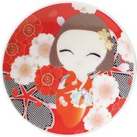 陶里 日本土産 マグネットプレートコケシ 桜 オレンジ着物 (10個入) tri-303886572（直送品）