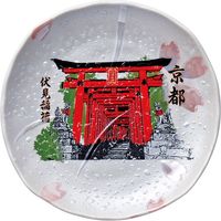 陶里 日本土産 キラキラ桜プレート（1個箱プラスチックスタンド付）