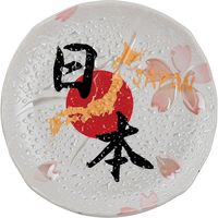 陶里 日本土産 キラキラ桜プレート（1個箱プラスチックスタンド付）ジャパンマップ (5個入) tri-303886613（直送品）