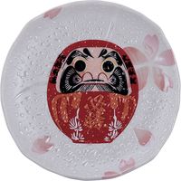 陶里 日本土産 キラキラ桜プレート（1個箱プラスチックスタンド付）達磨 (5個入) tri-303886617（直送品）