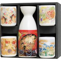 陶里 日本土産 1：4 一合酒器セット 金彩友禅ＲＥＤ (2個入) tri-303886725（直送品）