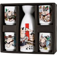 陶里 日本土産 1：4 一合酒器セット 相撲 (2個入) tri-303886735（直送品）