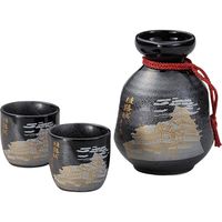 陶里 日本土産 1：2伊賀半掛酒器セット（化粧箱入）姫路城 (3個入) tri-303886809（直送品）