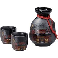 陶里 日本土産 1：2伊賀半掛酒器セット（化粧箱入）浅草 (3個入) tri-303886808（直送品）