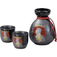 陶里 日本土産 1：2伊賀半掛酒器セット（化粧箱入）夕日侍 (3個入) tri-303886812（直送品）