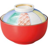 陶里 煮物碗 赤釉紙風船煮物碗 (1個入) tri-304019508（直送品）