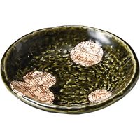 陶里 小皿 格子織部3.5丸皿 (6個入) tri-304634427（直送品）