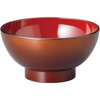 陶里 汁椀 ［Ｐｅｔ］［ウ］塗分 内朱 汁椀 (5個入) tri-305567203（直送品）