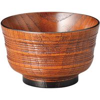 陶里 汁椀 ［木］［漆］羽反筋入 汁椀 黒 (3個入) tri-305567211（直送品）