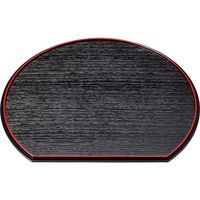 陶里 盆 ［Ａ］［ウ］半月両面会席33cm (3個入) tri-305567404（直送品）