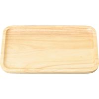 陶里 盆 ［木］［ウ］くり抜きトレー白木 30cm長 (1個入) tri-305567415（直送品）