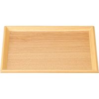 陶里 盆 ［木］［ウ］白木羽反トレー33cm長盆 (2個入) tri-305567418（直送品）