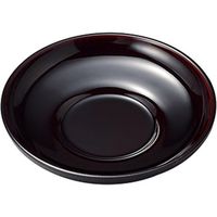 陶里 茶托 ［Ｐ］［カ］溜塗 ダルマ11cm茶托 (5個入) tri-305567532（直送品）