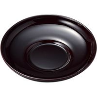 陶里 茶托 ［Ｐ］［カ］溜塗 ダルマ12cm茶托 (5個入) tri-305567533（直送品）