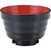 手数料安い 陶里 汁椀 ［TA］（大）ロクロ重ね椀 黒内朱 (7個入) tri 工芸品