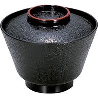 陶里 吸物椀 ［ＴＡ］3.3寸布目吸椀 黒天朱 (4個入) tri-305667710（直送品）