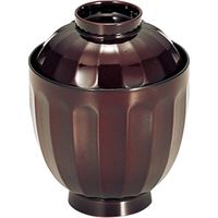 陶里 小吸物碗 ［ＴＭ］菊形箸洗椀 溜 (2個入) tri-305667806（直送品）