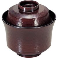 陶里 小吸物碗 ［ＴＡ］3.1寸京型木目椀 溜 (3個入) tri-305667821（直送品）