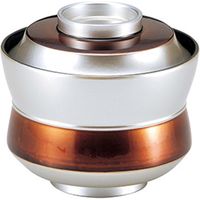 陶里 汁椀 ［ＴＭ］3.2寸杵型椀 銀透き帯茶 (2個入) tri-305667902（直送品）