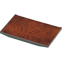 陶里 盛器 ［Ａ］8寸大名型盛込台 欅木目 (3個入) tri-305668526（直送品）