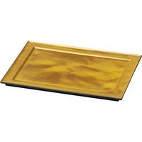 陶里 盛器 ［Ａ］尺0寸長手懐石プレート 金雲流渕黒 (2個入) tri-305668531（直送品）