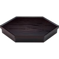 陶里 松花堂 ［Ａ］六角ヘギ目松花堂 溜内黒塗 (1個入) tri-305668612（直送品）