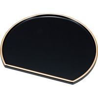 陶里 銘々皿 ［Ａ］半月銘々皿 黒天金6寸 (3個入) tri-305669229（直送品）