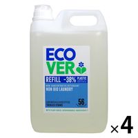 エコベール 洗濯洗剤 液体 ランドリーリキッド ラベンダー＆ユーカリの香り 詰め替え 大容量 業務用 5L 1箱（4個入） ECOVER