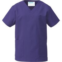 KAZEN スクラブ(男女兼用)ダークパープル L 133-67 1枚　スクラブ（直送品）