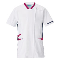 KAZEN スクラブジャケット半袖(男女兼用) 998-18 S 1枚　白衣（直送品）