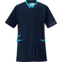 KAZEN スクラブジャケット半袖(男女兼用) 998-49 4L 1枚　白衣（直送品）