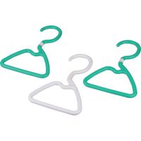パール金属 小物ハンガー 3本組 ファッションアイテムハンガー ハンガー セット エメラルド&ホワイト 337145 1個（直送品）