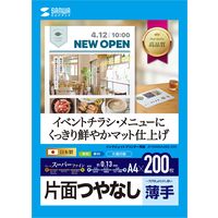 サンワサプライ インクジェットスーパーファイン用紙（A4・200枚入り） JP-EM4NA4N2-200 1個