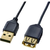 USB Aケーブル　USB-A（オス）USB-A（メス）　2m　USB2.0　KU-SLEN20BKK　サンワサプライ　1本（直送品）