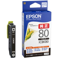 エプソン（EPSON） 純正インク ICBK80 ブラック IC80シリーズ 1個（わけあり品）