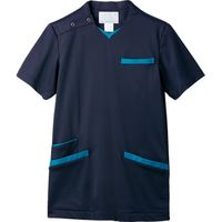住商モンブラン スクラブ 兼用 半袖 ダークネイビー/ターコイズ 72-1383 1枚　スクラブ（直送品）