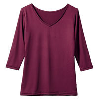 住商モンブランインナーレディス　７．２分袖　ワイン　　OM901-83_4L（直送品）
