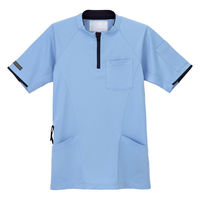 ナガイレーベン ニットシャツ　ブルー　M JD-3167 1枚（取寄品）