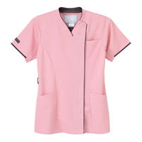 ナガイレーベン 男女兼用ニットシャツ　ピンク　S CX-3157 1枚（取寄品）