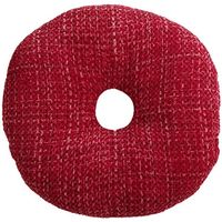 イケヒコ ノート 穴あき 座布団 400×400mm レッド 1221750240491 1個（直送品）