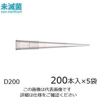 ダイアモンドチップ D200 EasyPack 未滅菌 2~200μL 200本×5袋入 F161931（直送品）