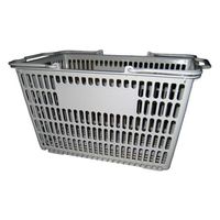 江部松商事 ショッピングバスケット Fー101 ライトグレー 61-6567-26 1セット(4個)（直送品）