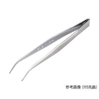 清水アキラ ステンレス製ピンセット 先曲 115mm 6-531-18 1セット(20本)（直送品）