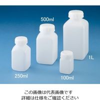 ニッコー・ハンセン 広口角型規格瓶100ml 1030-01 1セット(50個:1個×50) 10-3001-55（直送品）