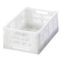 アズワン 折りたたみコンテナ(コンパクト) ホワイト PC-SWH 1セット(8個) 4-760-01（直送品）