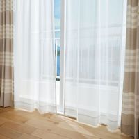 スミノエ コルネ セミオーダー レースカーテン ソステ 2600×1840mm ナチュラルホワイト １セット(2枚入)（直送品）