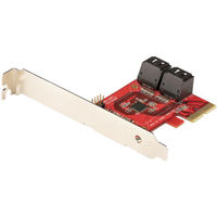 4ポート増設SATAカード - 6Gbps　4P6G-PCIE-SATA-CARD　1個　StarTech.com（直送品）
