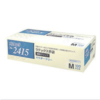 リーブル　バリアローブ No.2415 ラテックス手袋 繊細グリップ　パウダーフリー　Mサイズ　1箱（100枚入）（使い捨てグローブ）（わけあり品）
