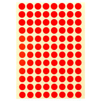 オキナ パリオシール 丸シール 赤 3号 直径9mm PS308 1袋（576片）