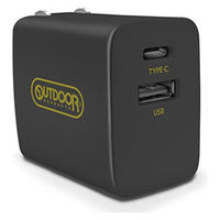 USB充電器 Type-C×1/USB-A×1 ACアダプター20W対応 CIO-PDQC20W-OD OUTDOOR